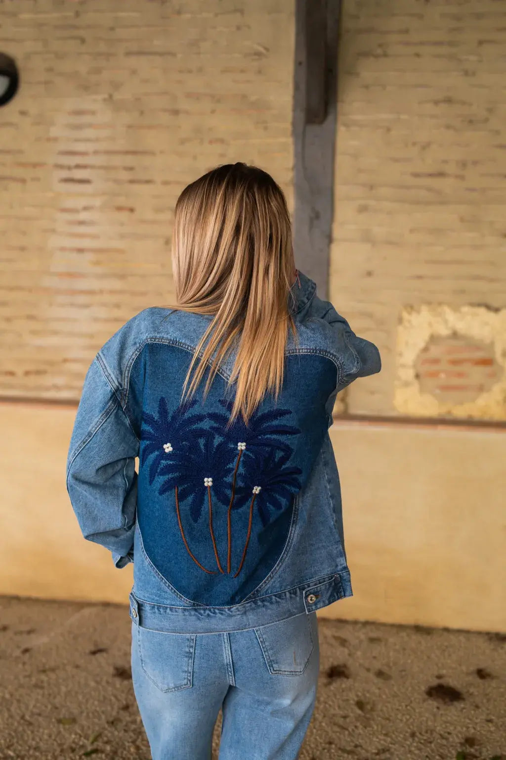 Veste en jean Palmiers