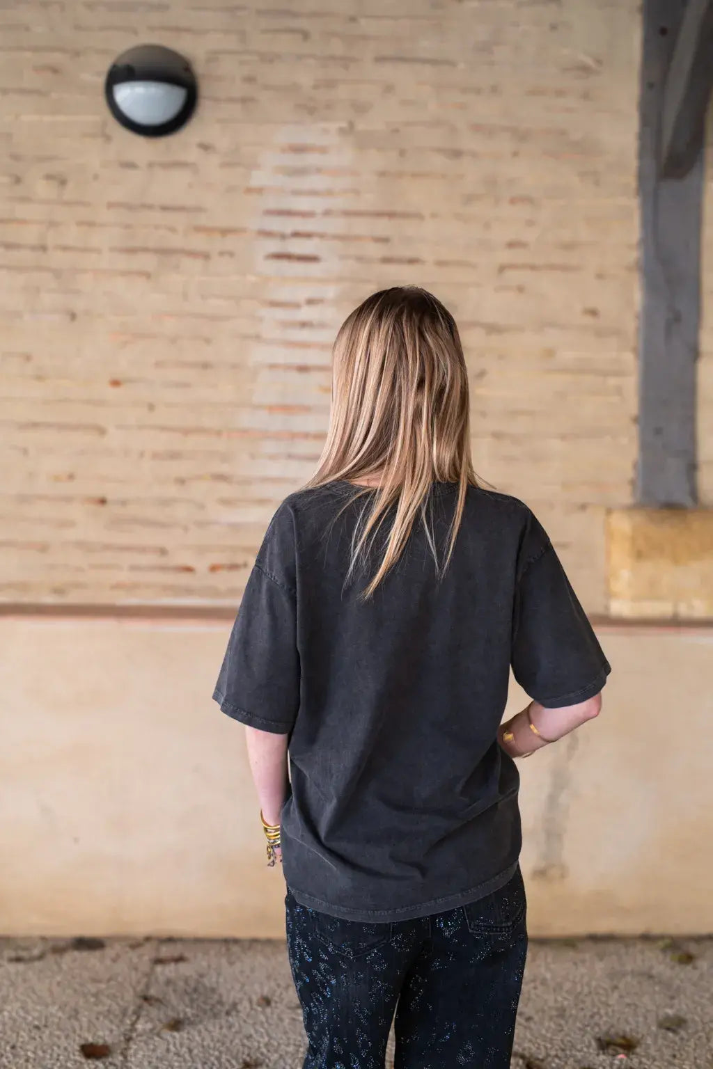 T-shirt Ciao noir léopard