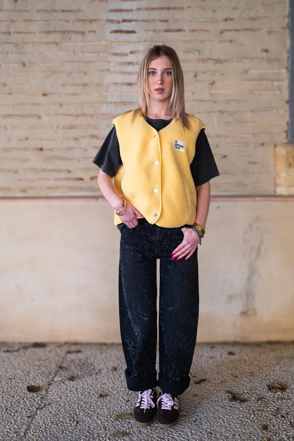 Jean Aria léopard à strass