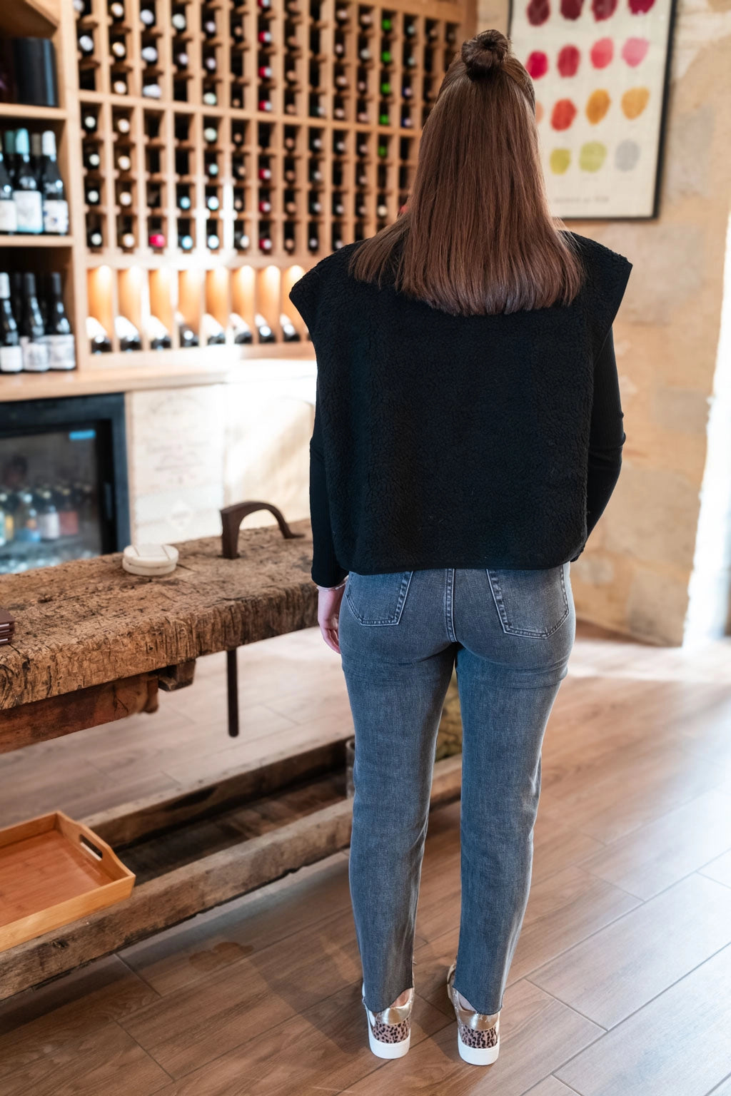 Gilet moumoute Elise noir