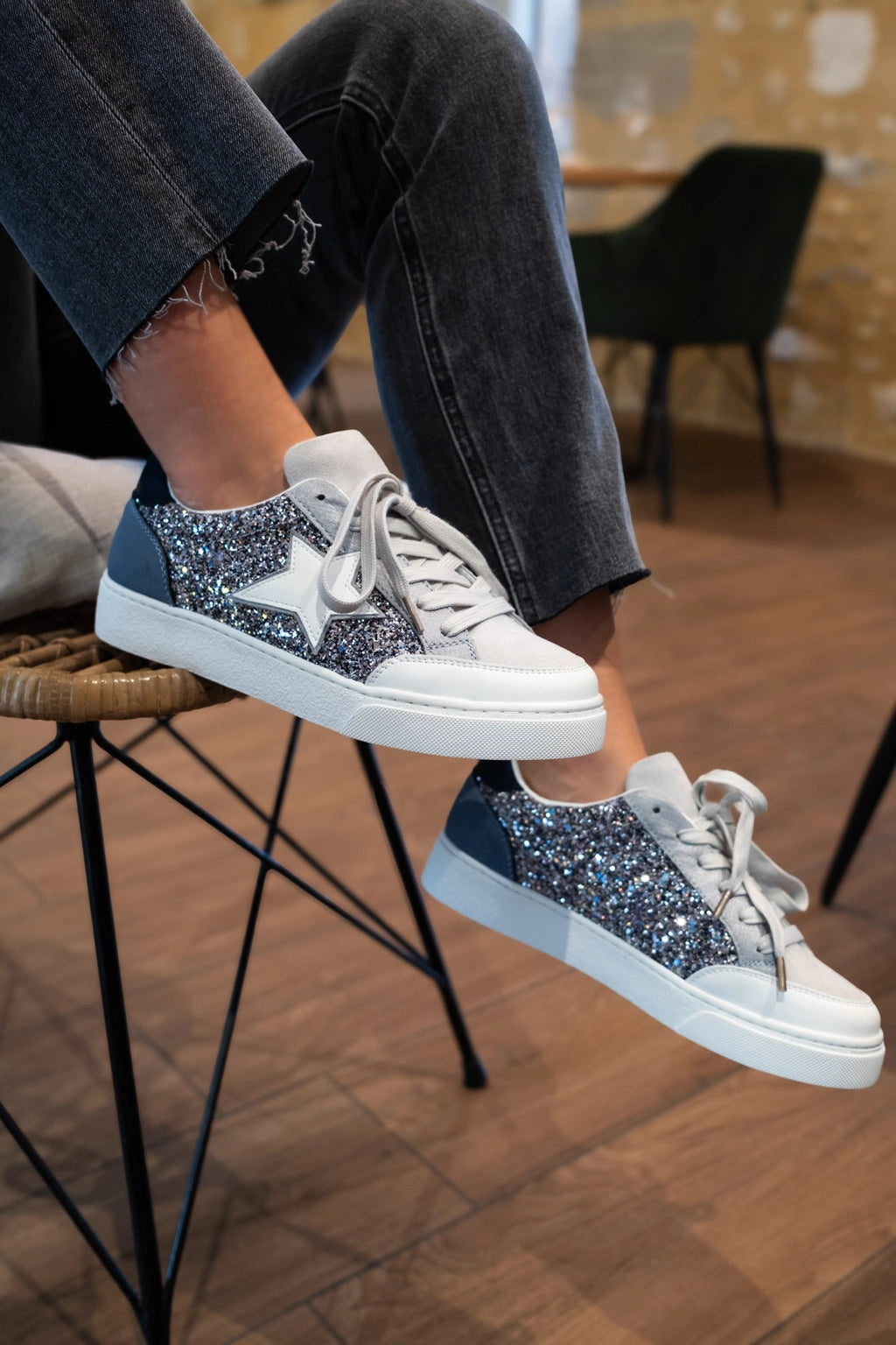 Baskets Rachel bleues