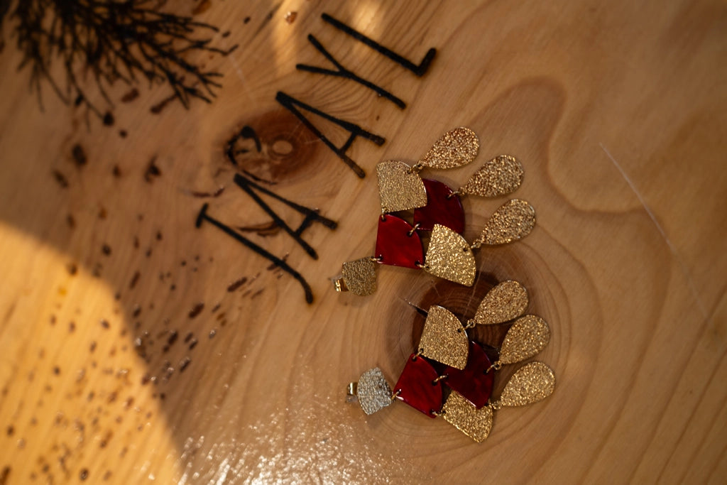 Boucles d'oreilles Soho rouges