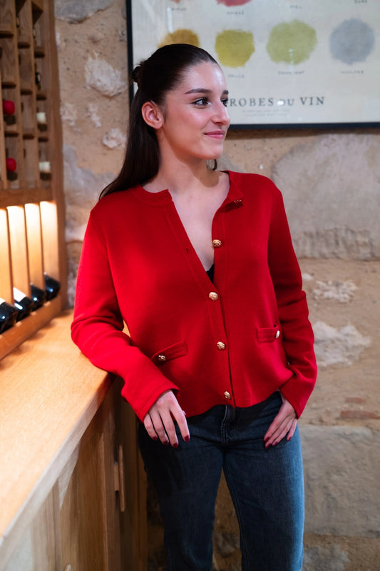Gilet Alix rouge