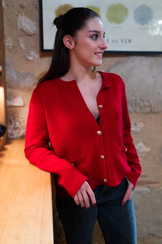 Gilet Alix rouge