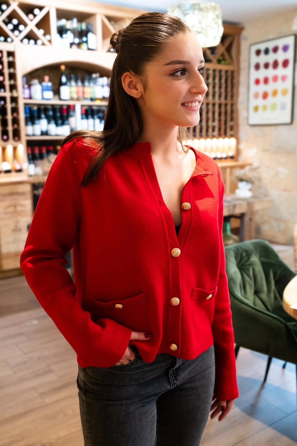 Gilet Alix rouge Garochic