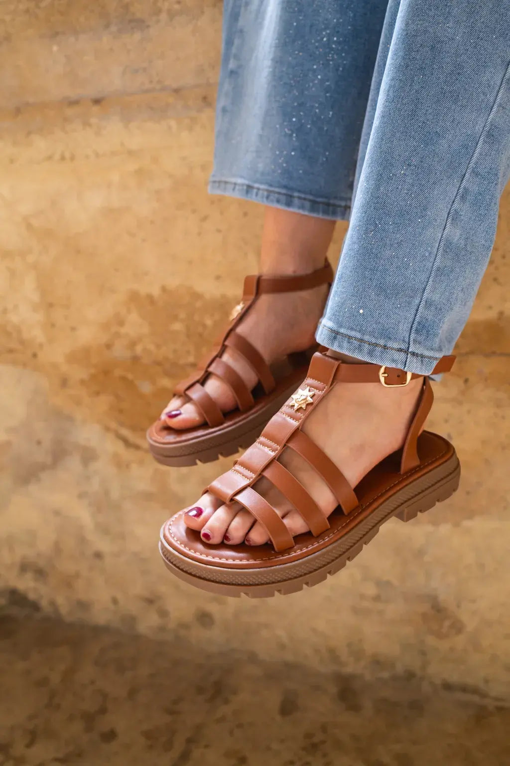 Sandales Soleil camel