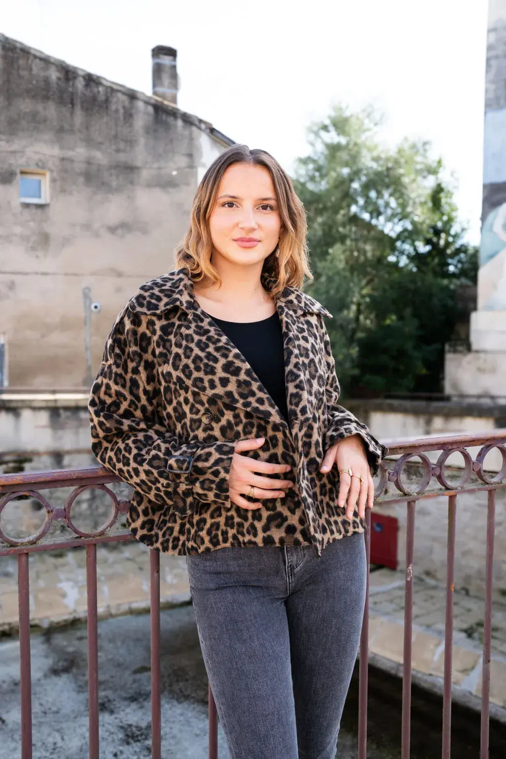 Trench Hedy léopard