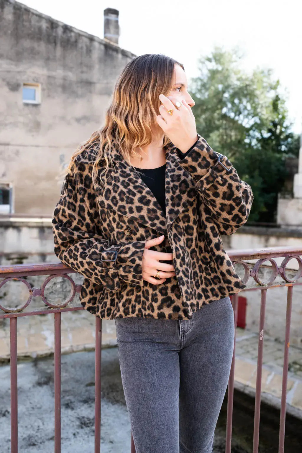 Trench Hedy léopard