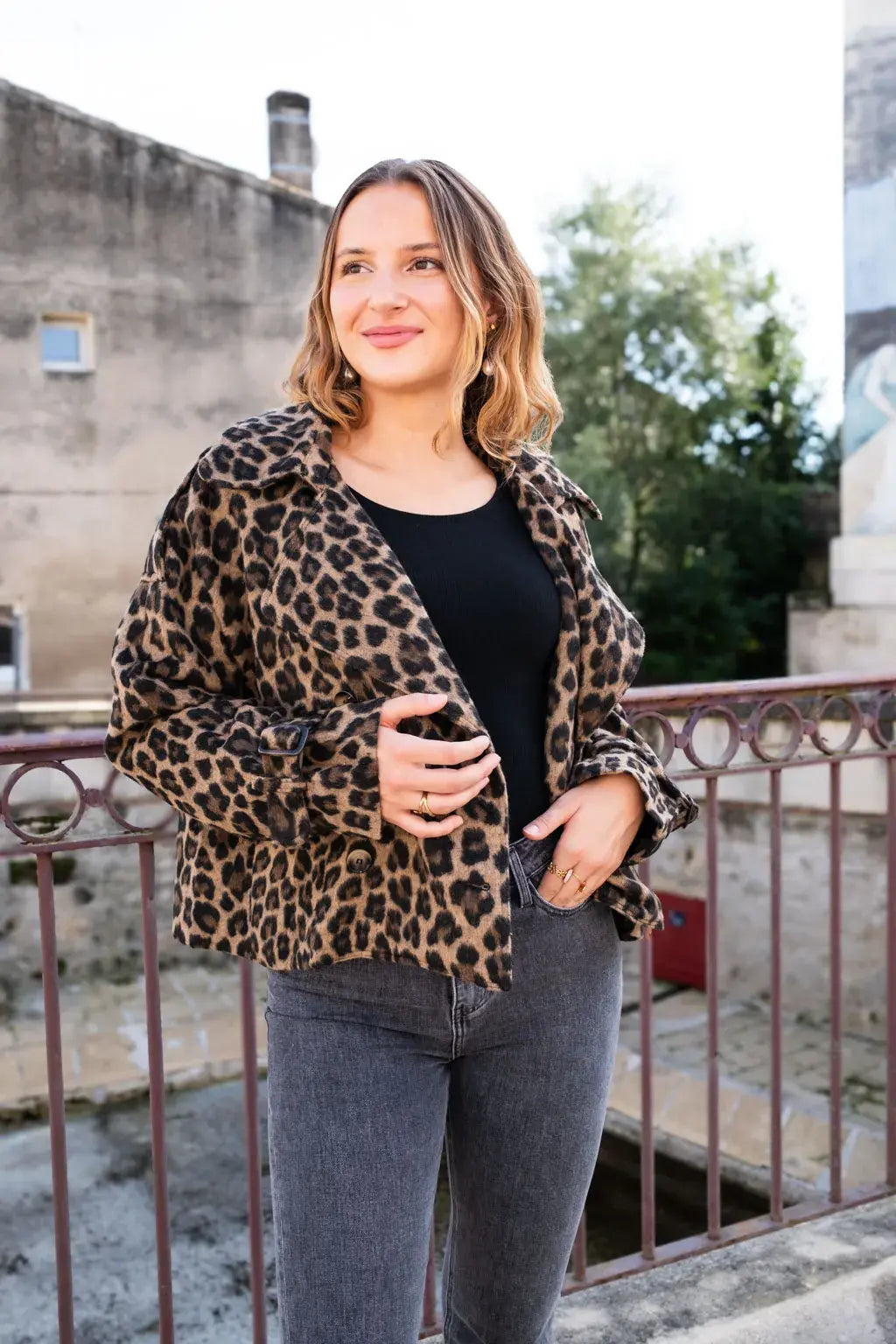 Trench Hedy léopard