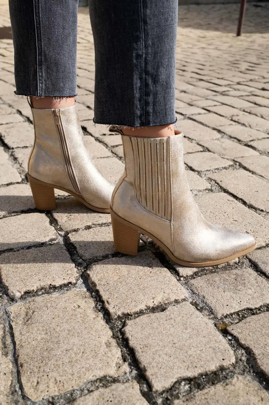 Bottines Paris dorées