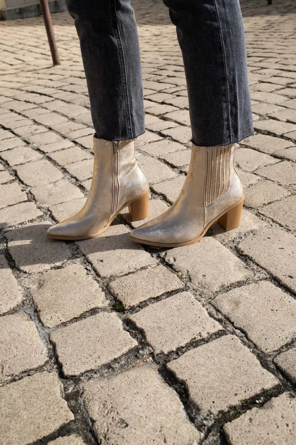 Bottines Paris dorées