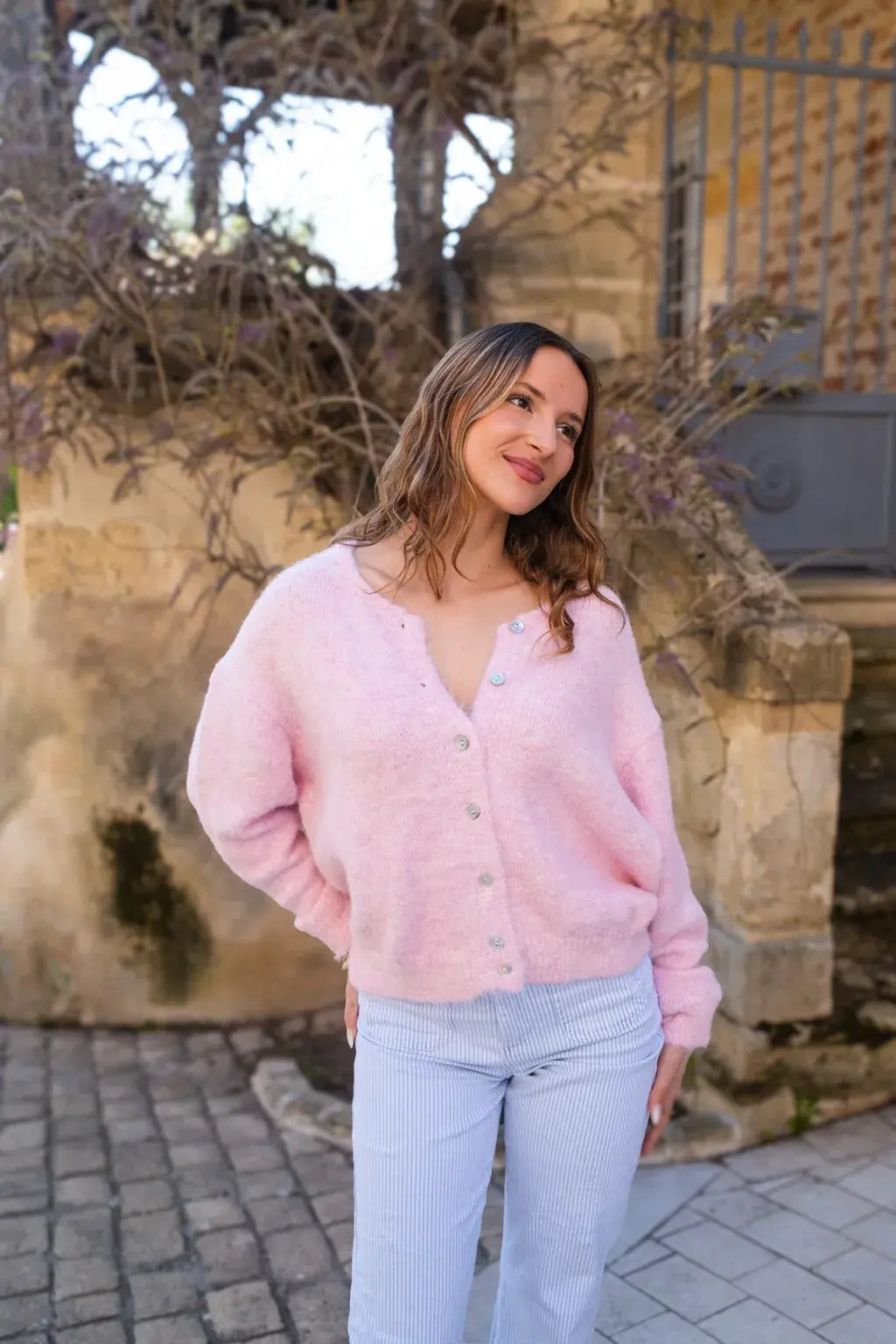 Gilet Bobby rose clair
