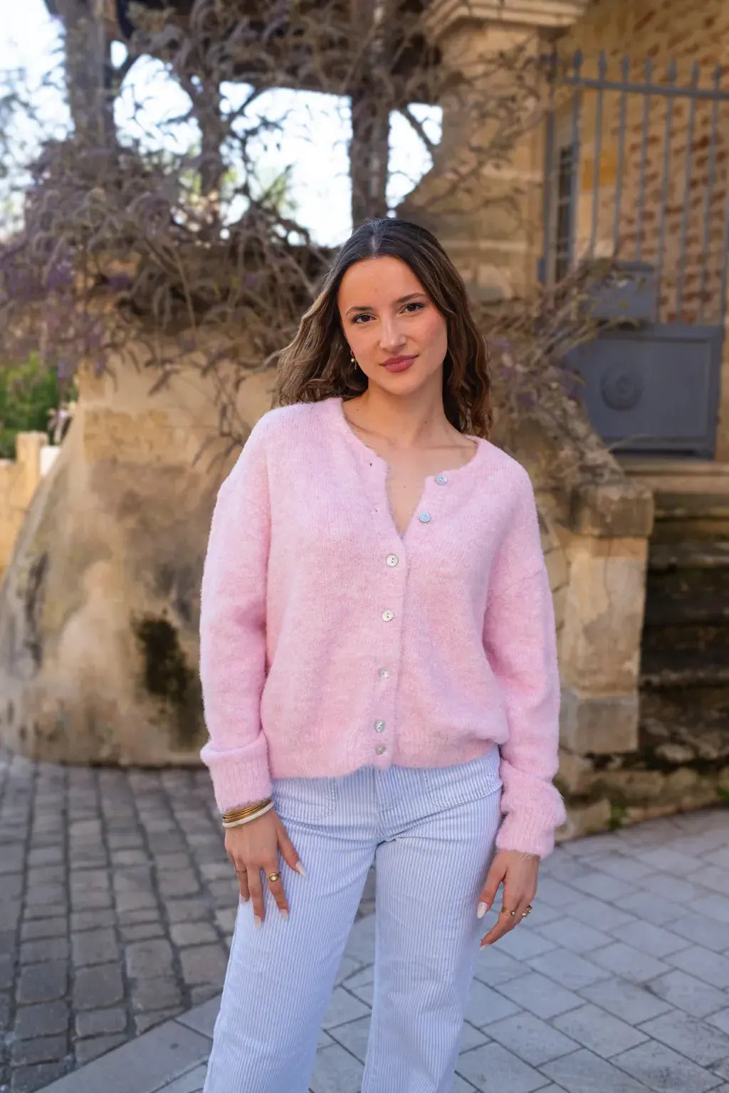 Gilet Bobby rose clair