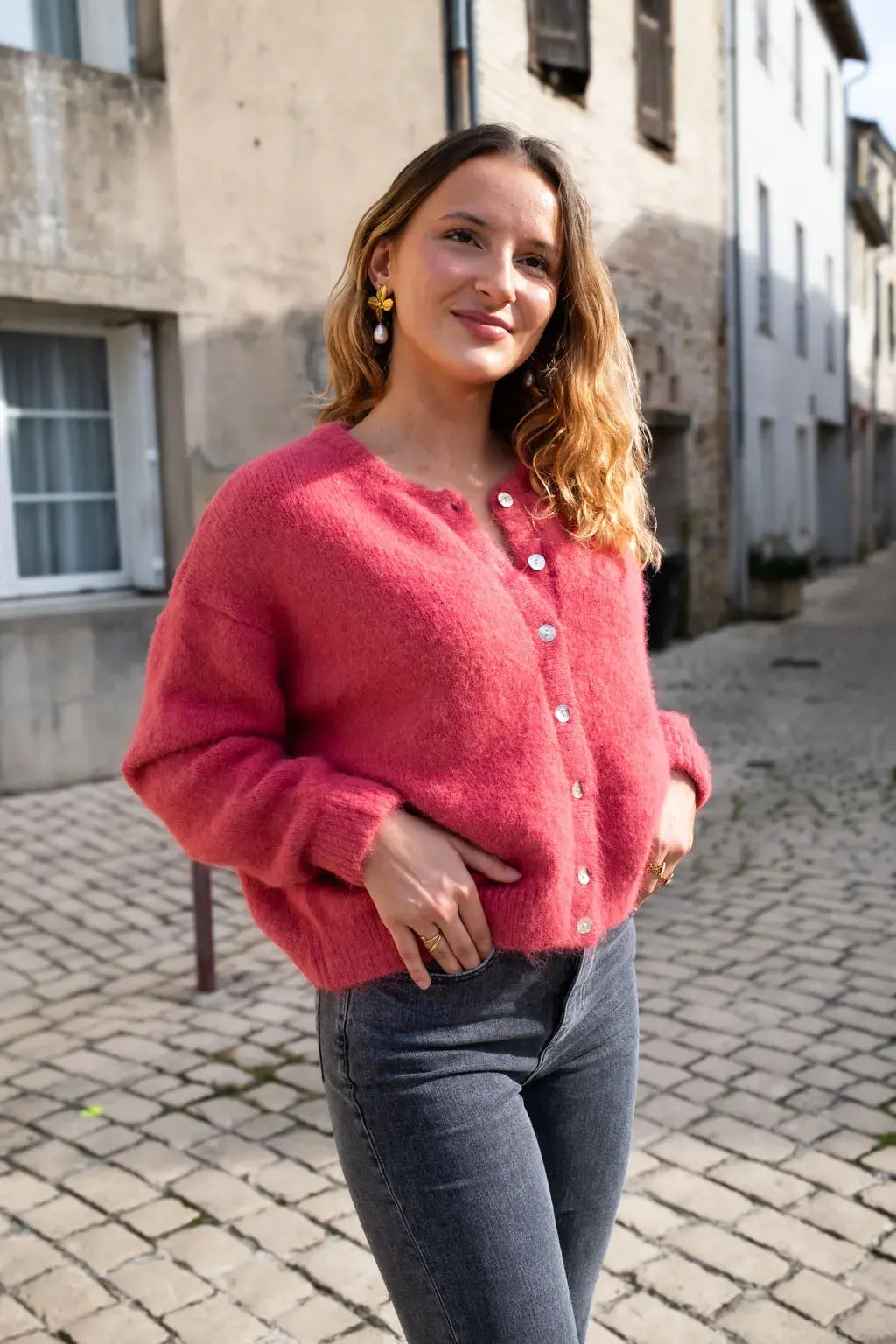 Gilet Bobby framboise