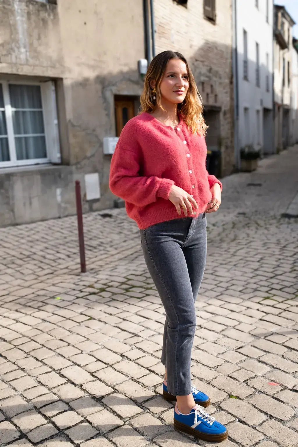 Gilet Bobby framboise