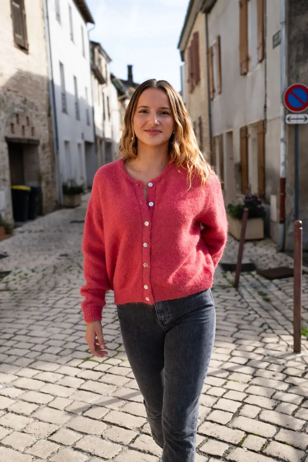 Gilet Bobby framboise