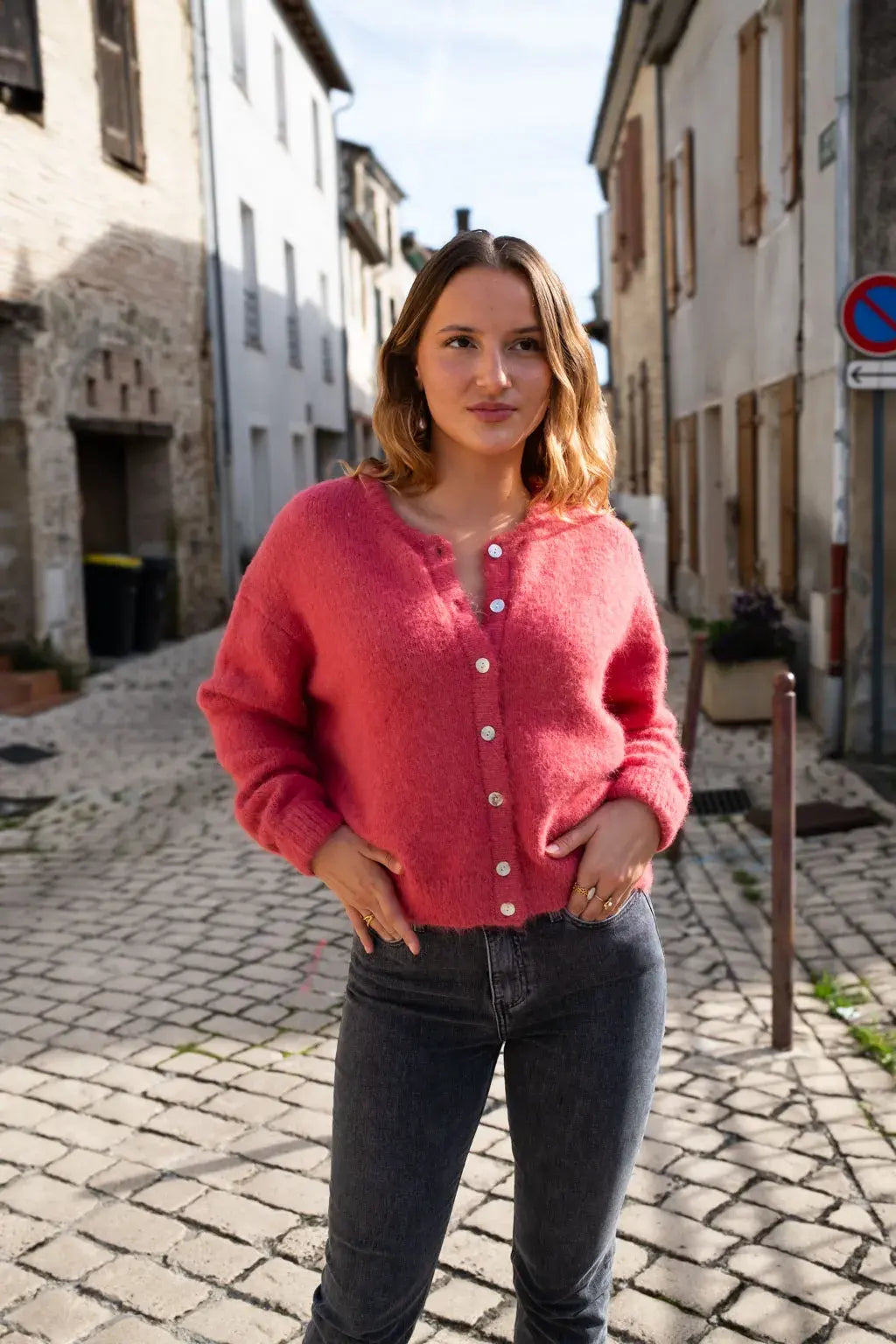 Gilet Bobby framboise