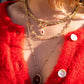 Collier multi rangs - Abeille rouge