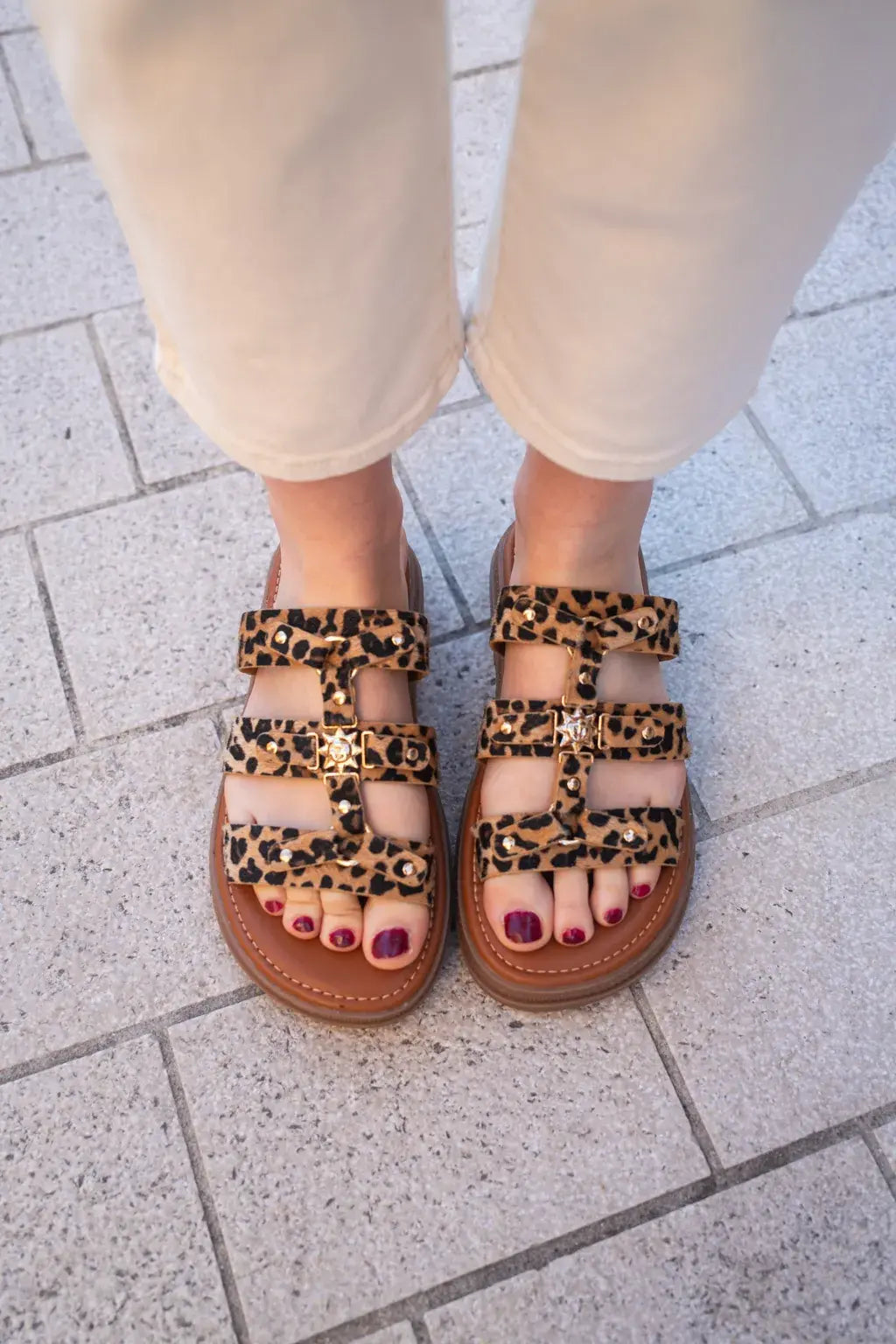 Mules Soleil léopard