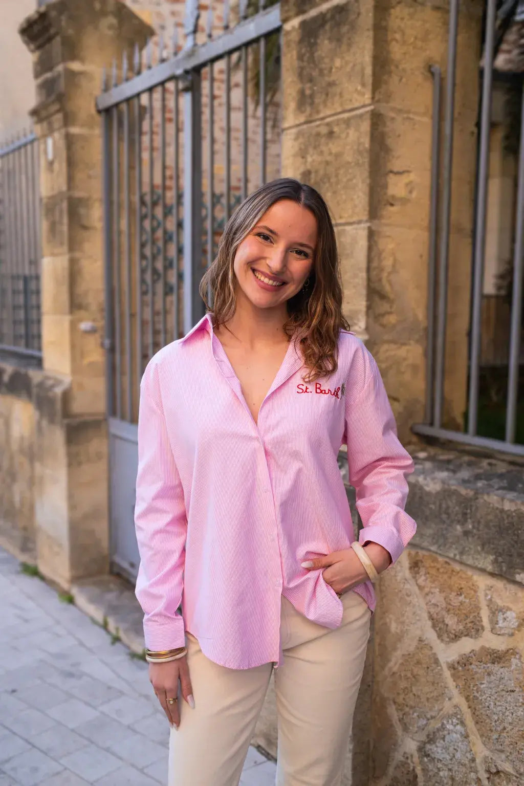 Chemise St. Barth rose