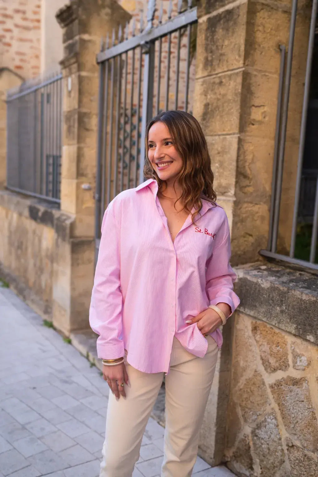 Chemise St. Barth rose