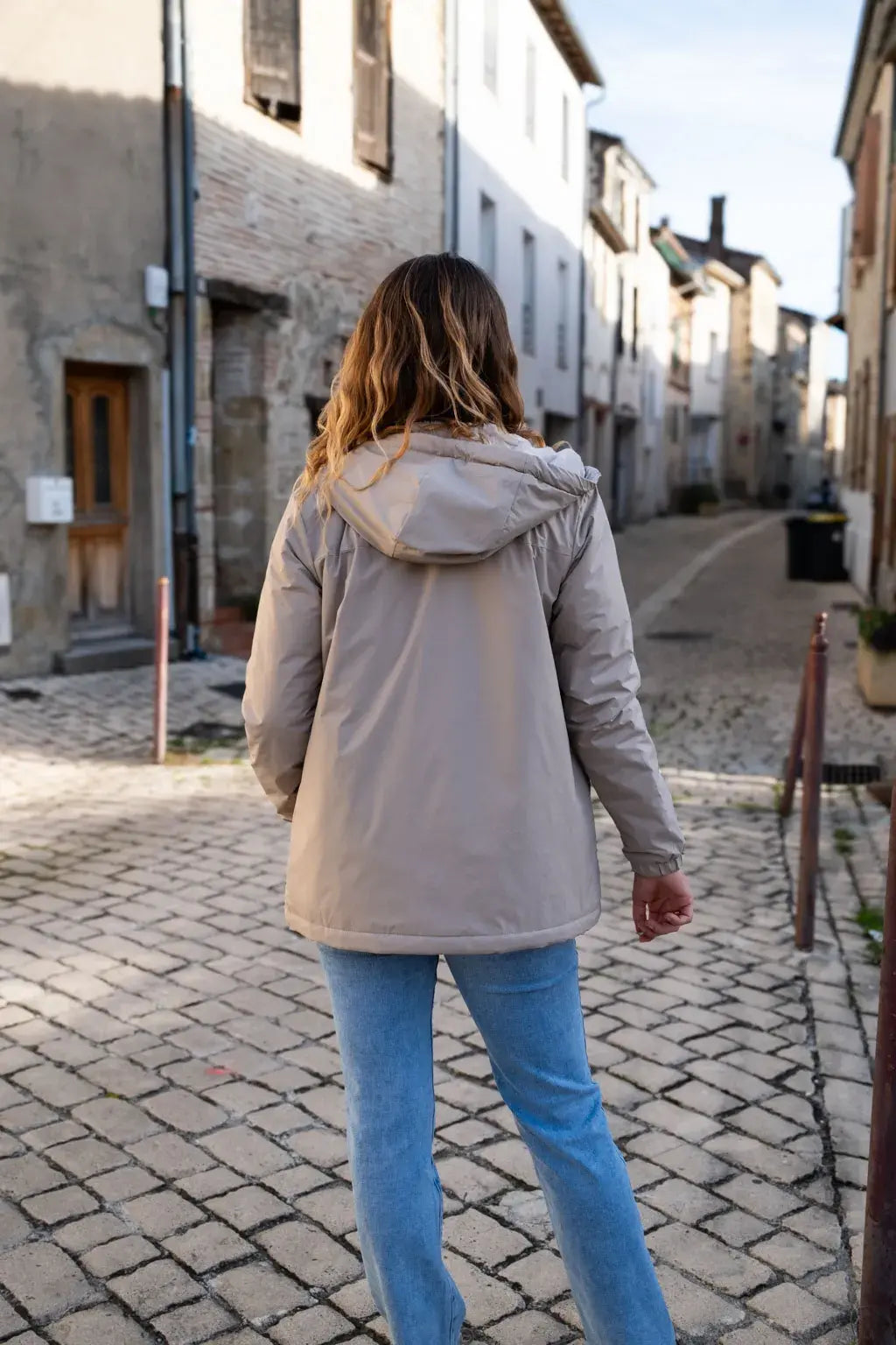 Parka fourrée imperméable Laura Jo - Harper beige mi-longue - DÉSTOCKAGE taille XL