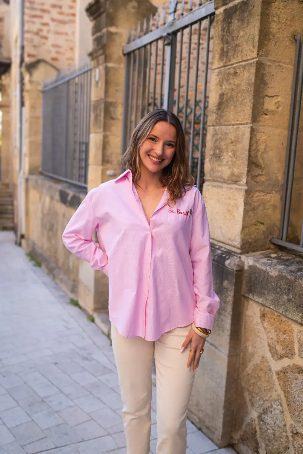 Chemise St. Barth rose