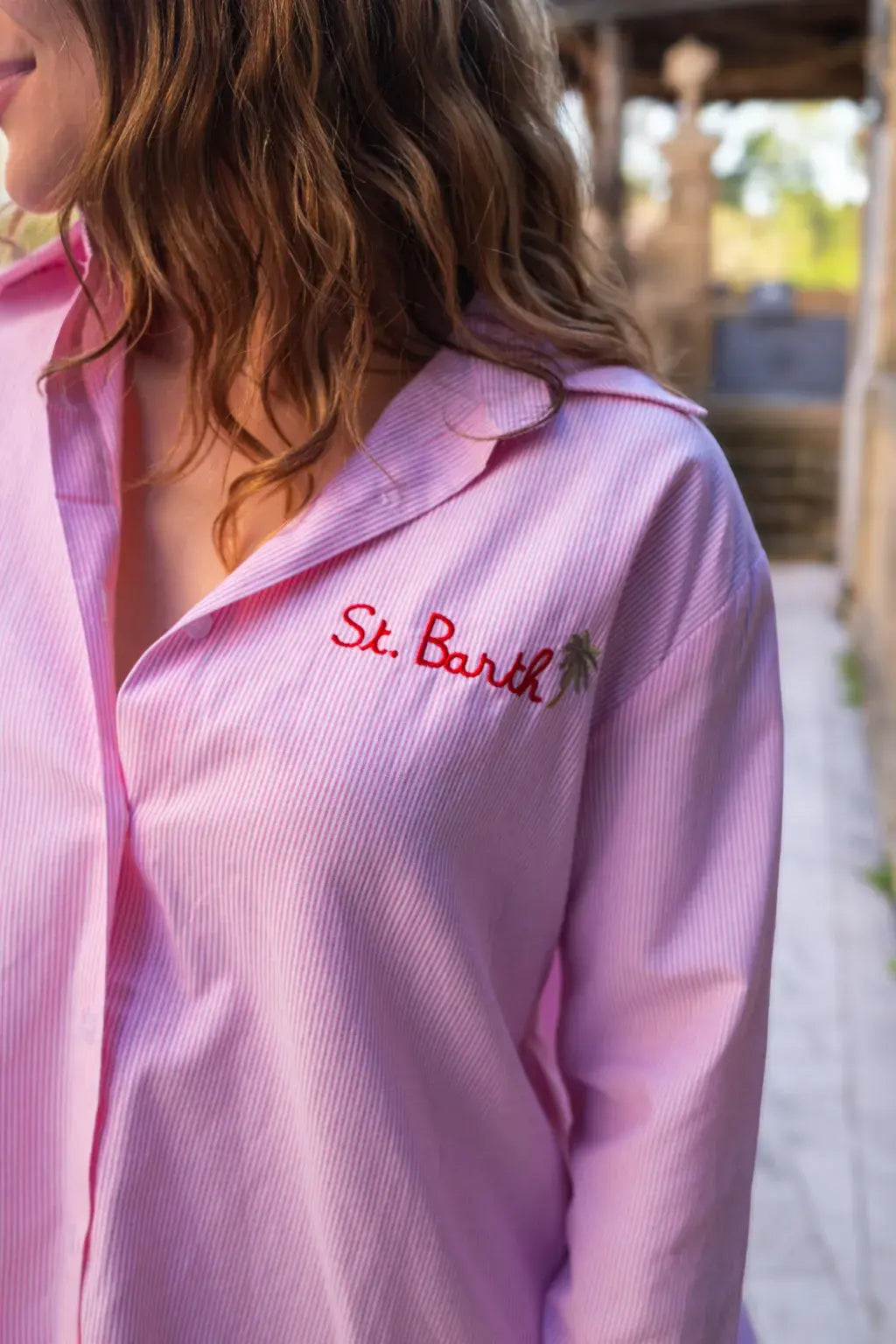 Chemise St. Barth rose