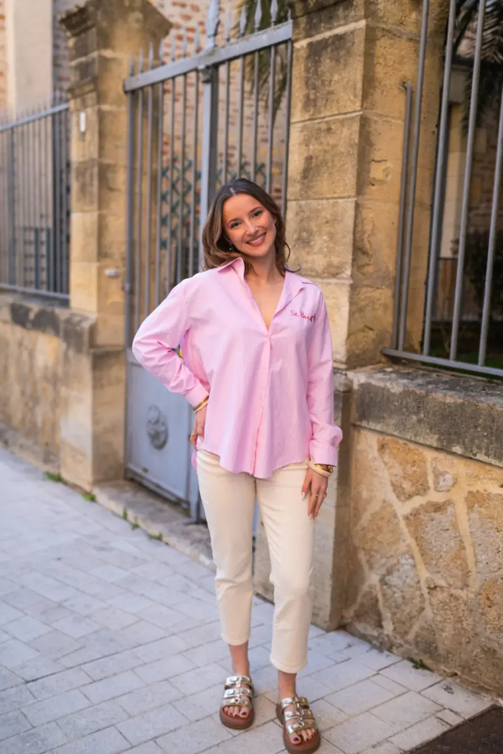 Chemise St. Barth rose