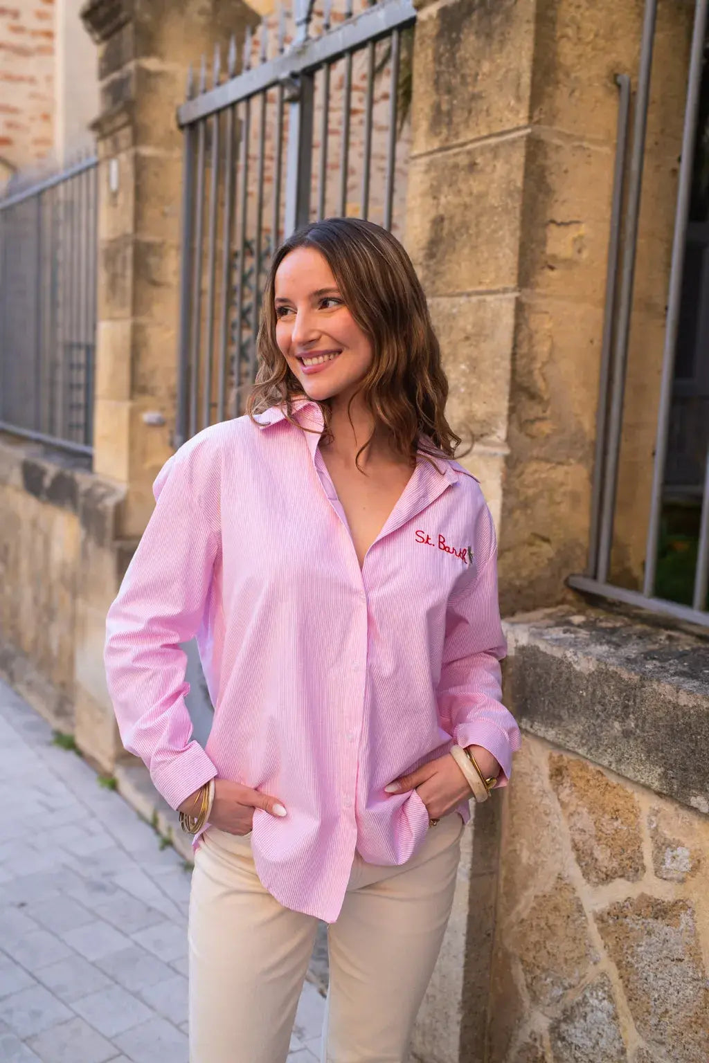 Chemise St. Barth rose