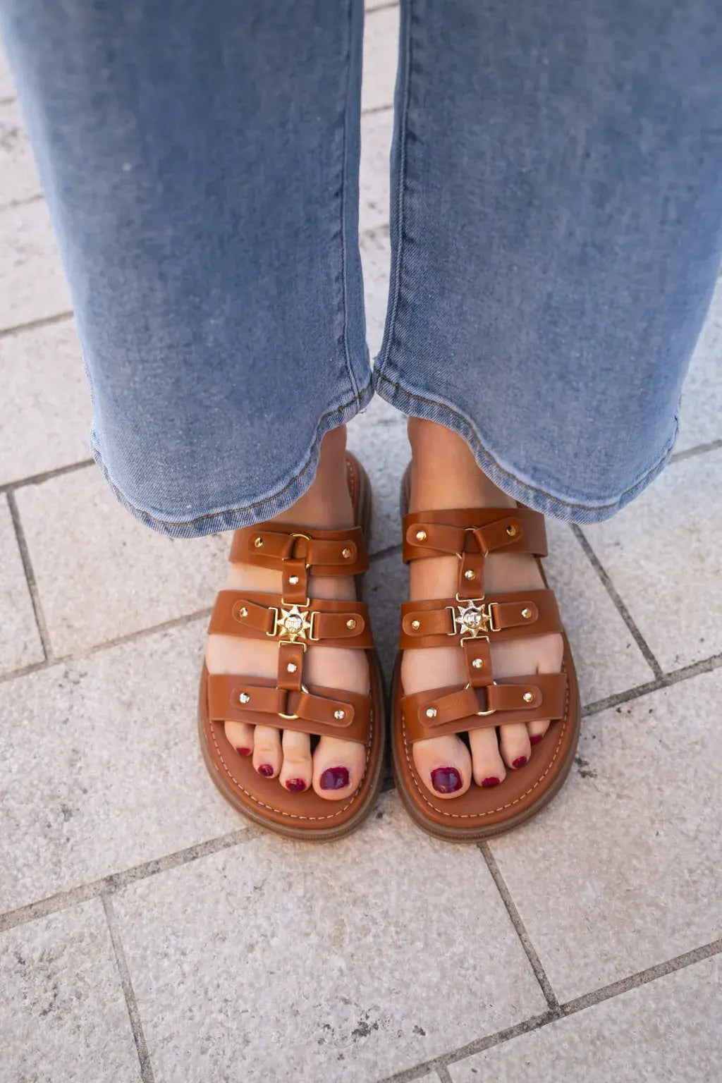 Mules Soleil camel