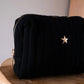 Trousse en coton matelassé - Noire