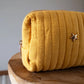 Trousse en coton matelassé - Moutarde