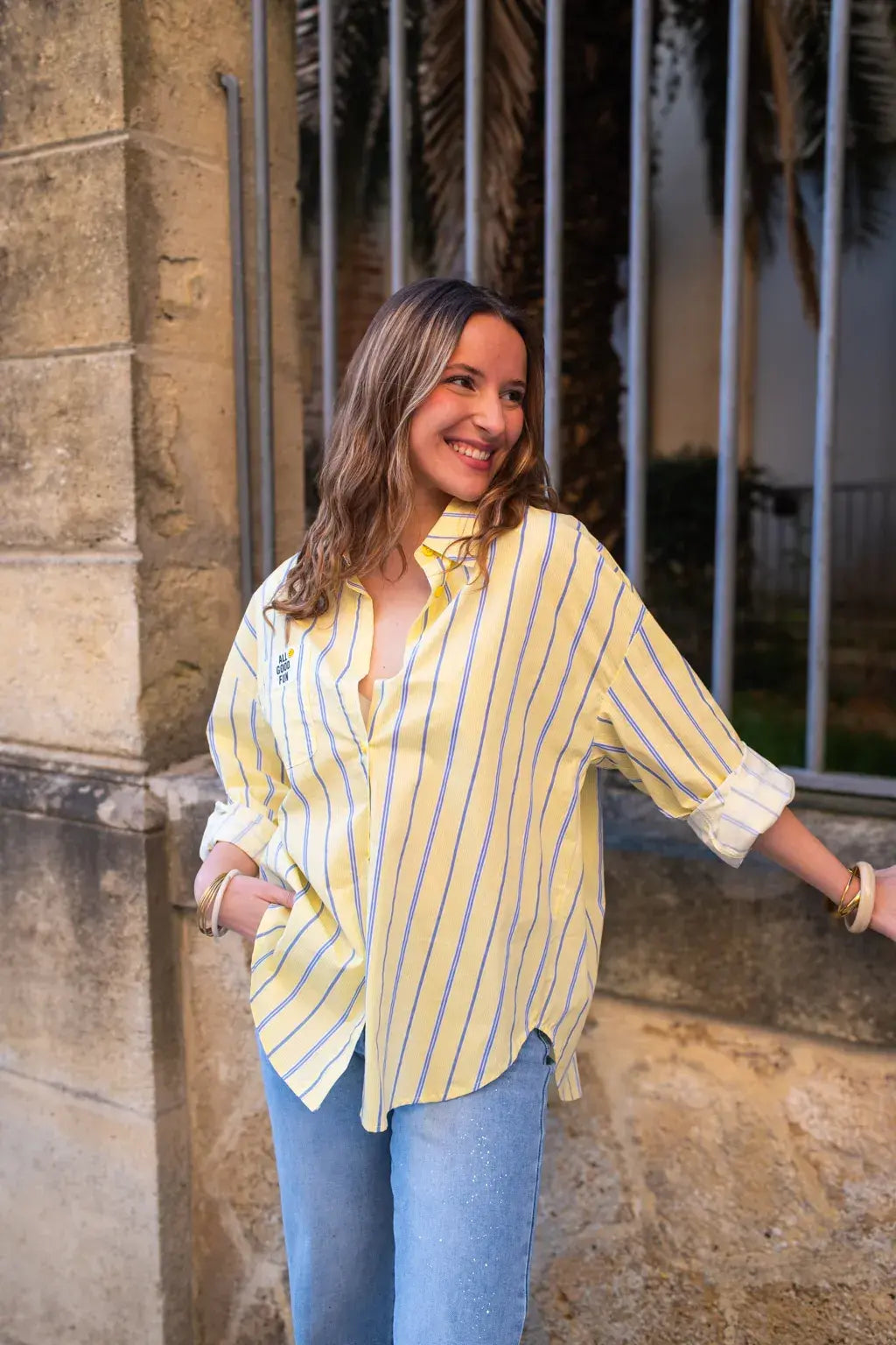 Chemise All good fun jaune