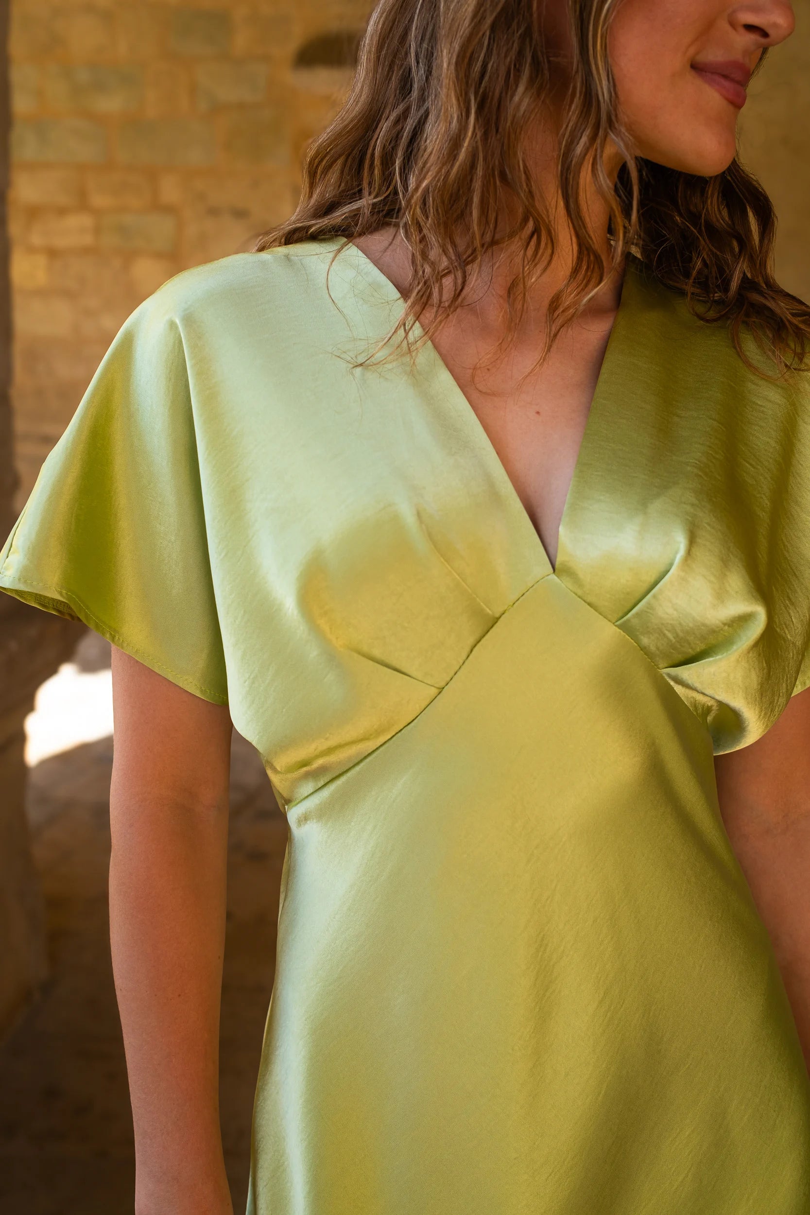 Robe Olympe olive