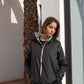 Imperméable rembourré mi-saison Laura Jo - Mandy court noir/doré