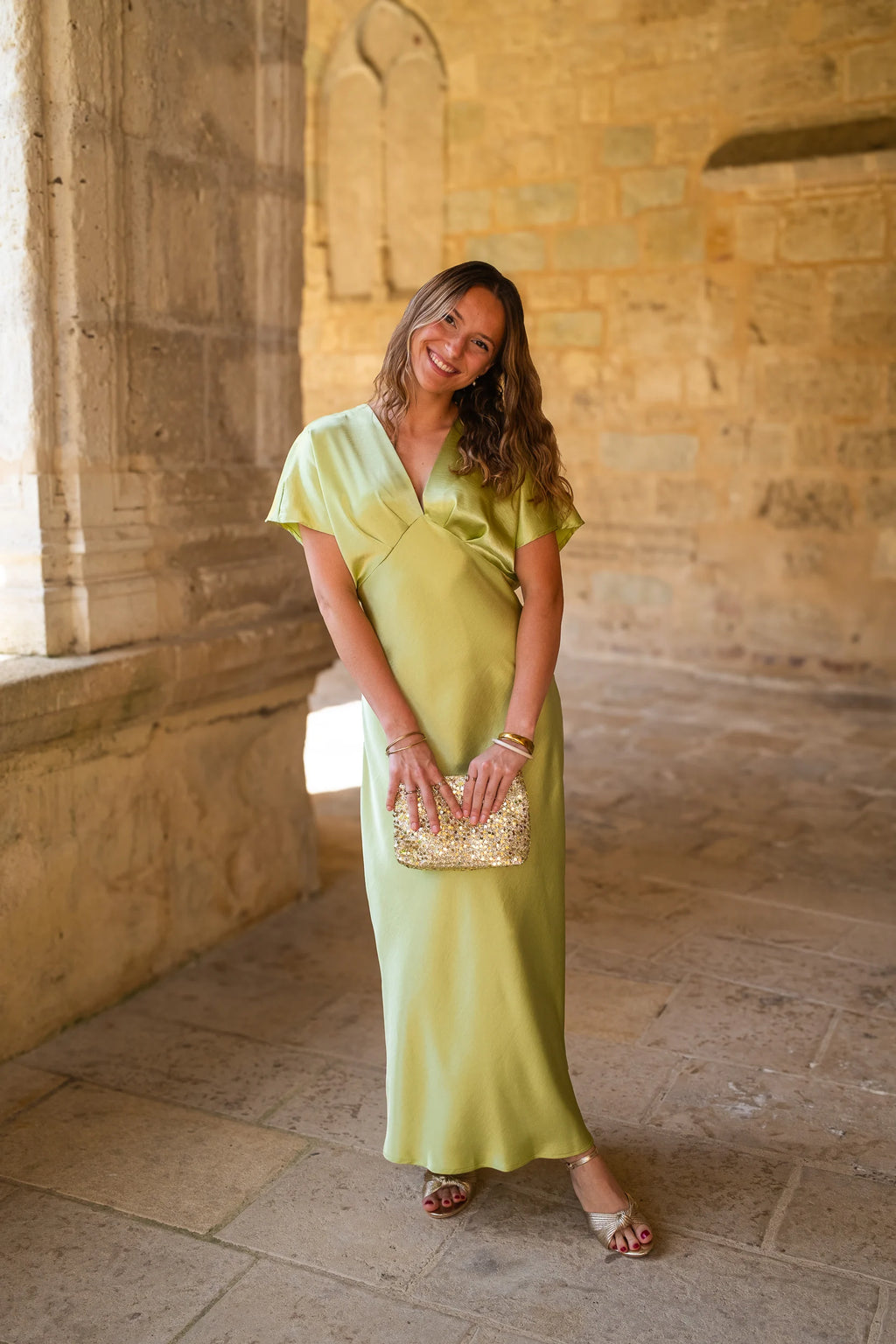 Robe Olympe olive