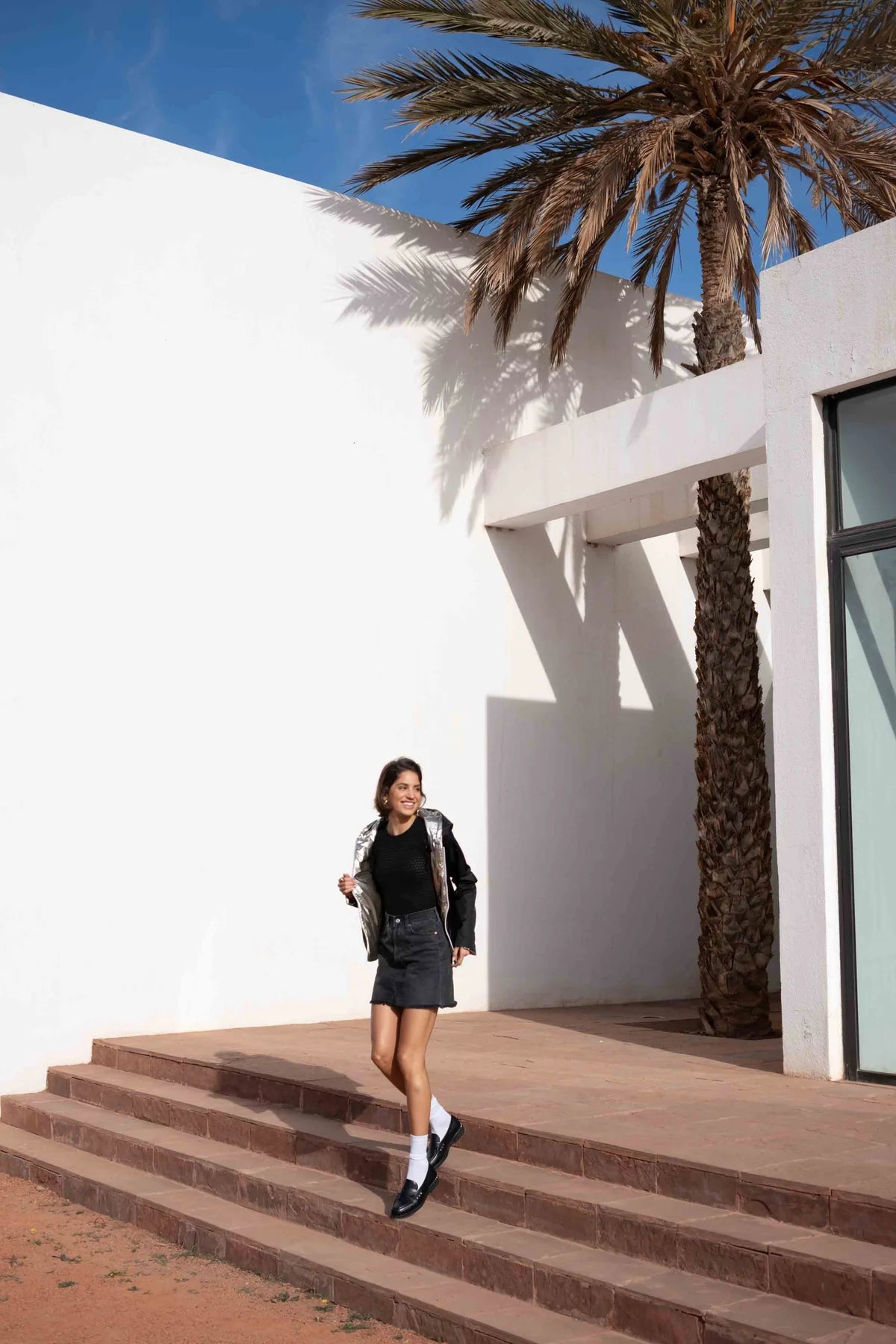 Imperméable rembourré mi-saison Laura Jo - Mandy court noir/doré - DÉSTOCKAGE taille M et XL