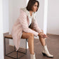 Imperméable rembourré mi-saison Laura Jo - Mandy long rose/doré