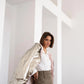 Imperméable rembourré mi-saison Laura Jo - Mandy long rose/doré