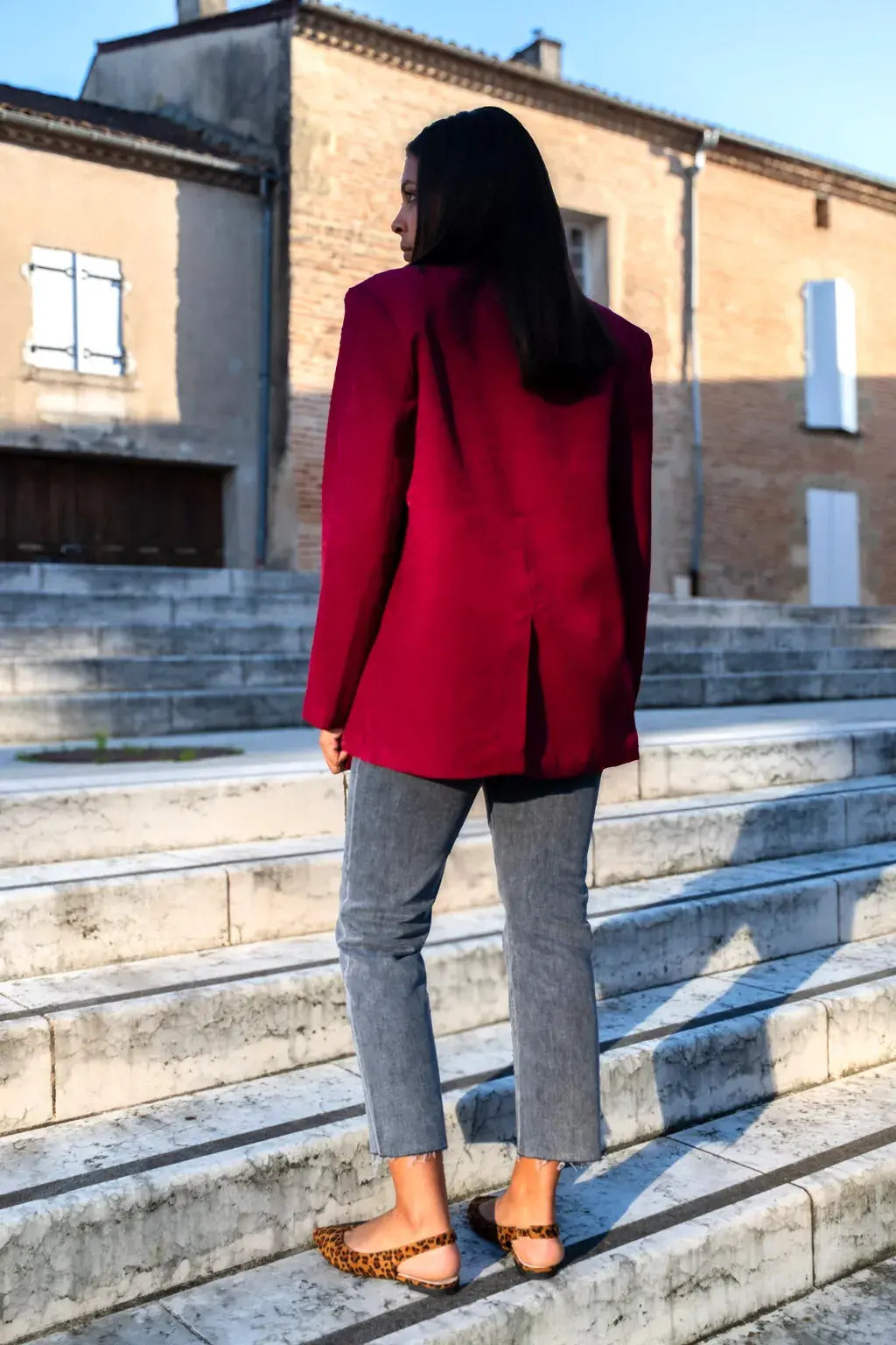 Veste blazer Lizie bordeaux