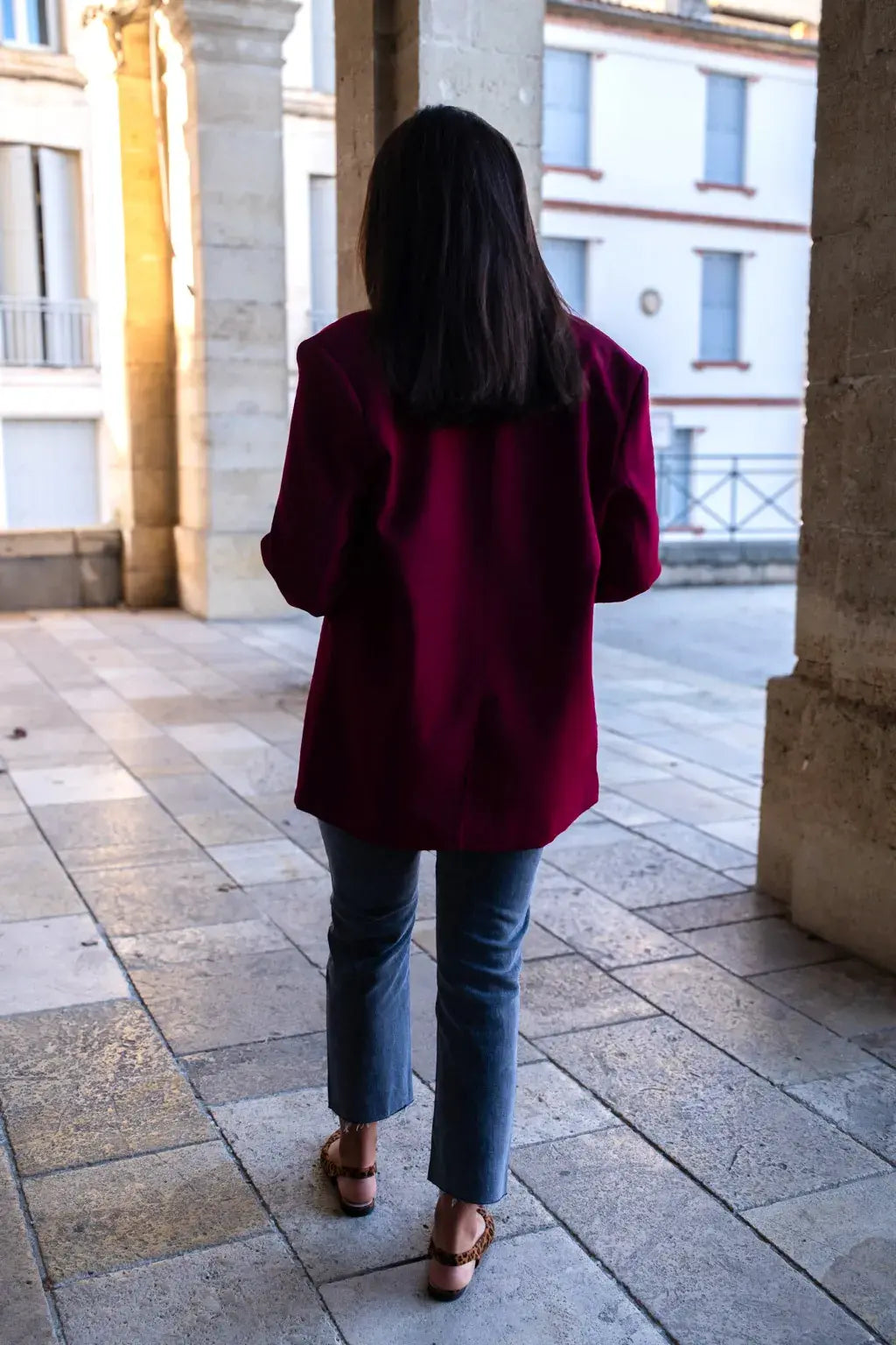 Veste blazer Lizie bordeaux
