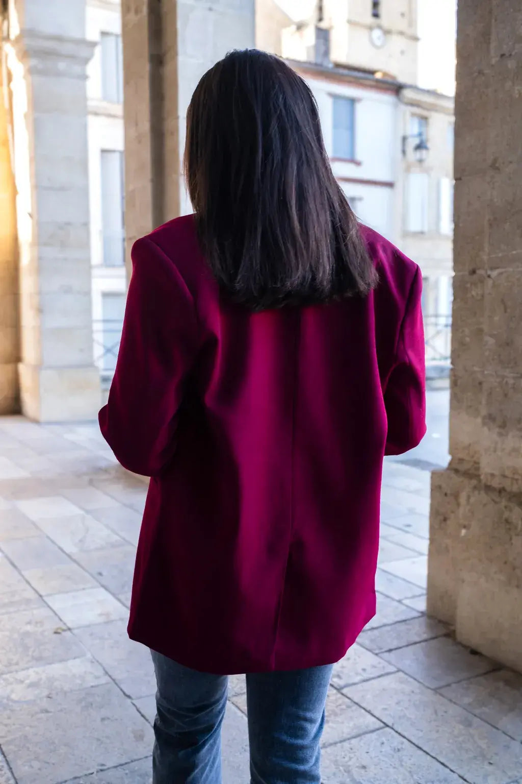 Veste blazer Lizie bordeaux
