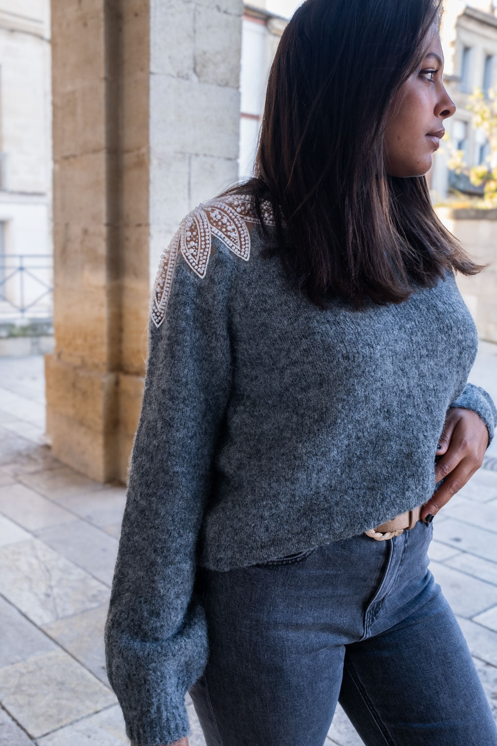 Pull Sylvain gris