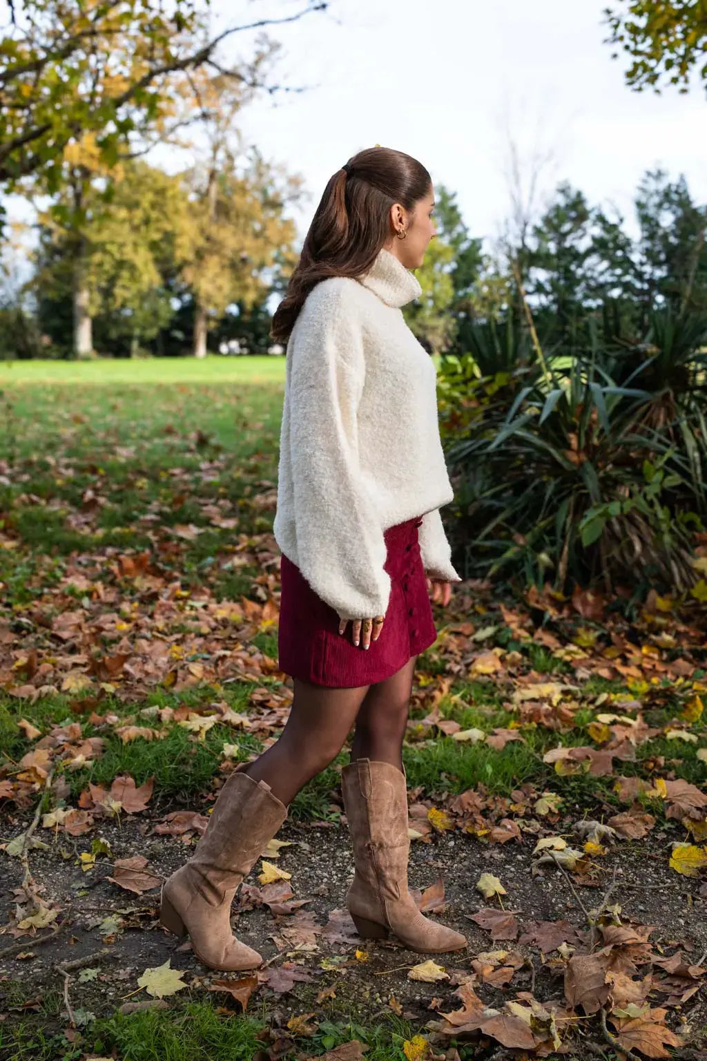 Jupe Betty bordeaux