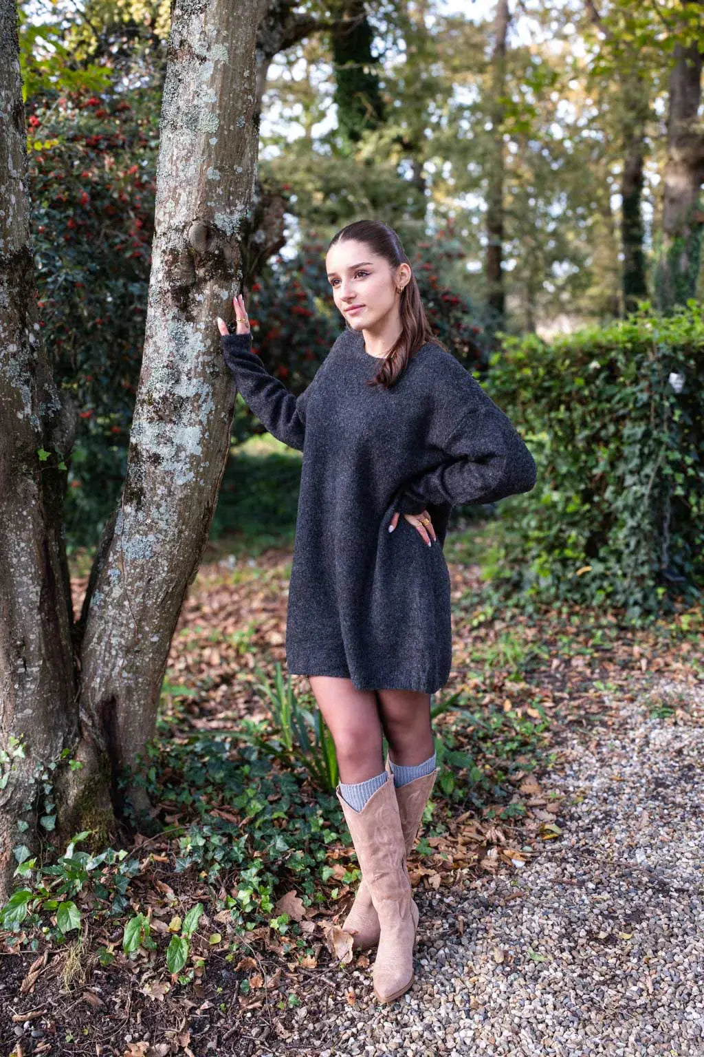 Robe pull Solana gris