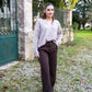 Pantalon Maria chocolat