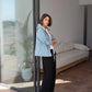 Imperméable rembourré mi-saison Laura Jo - Mandy court bleu ciel/doré