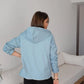 Imperméable rembourré mi-saison Laura Jo - Mandy court bleu ciel/doré