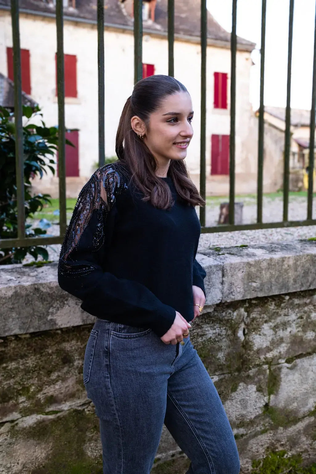 Pull Jeanne noir